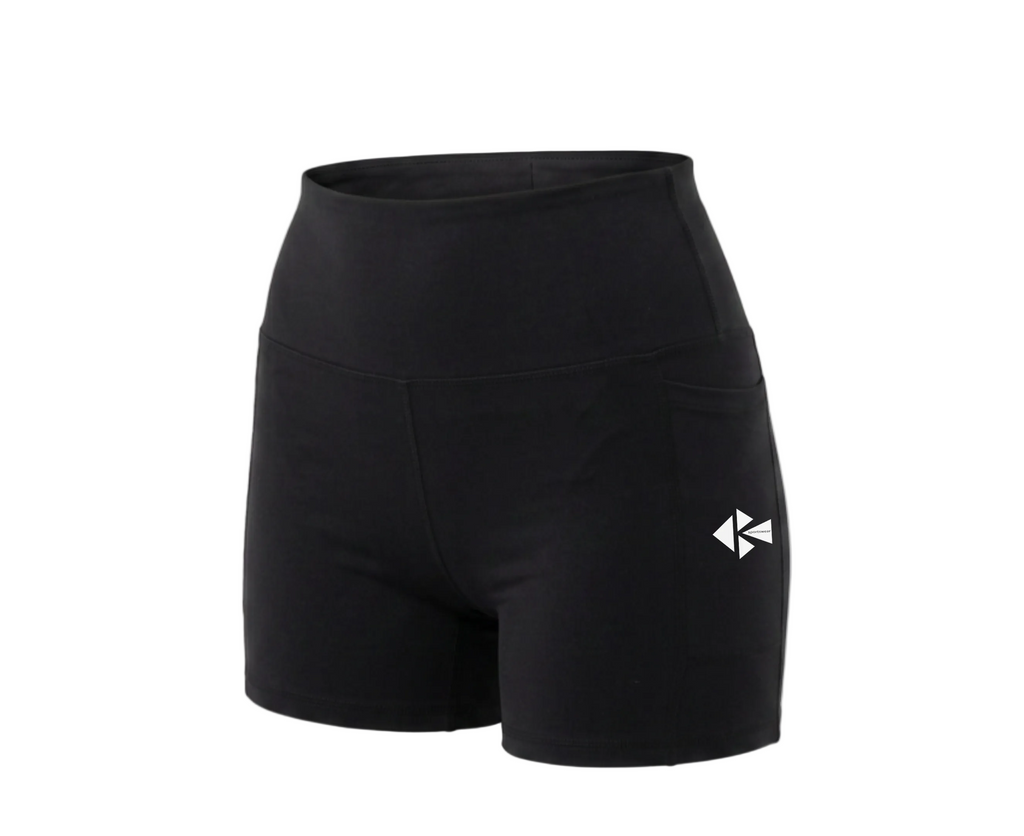 High-Waisted Shorts Pockets Squat-Proof