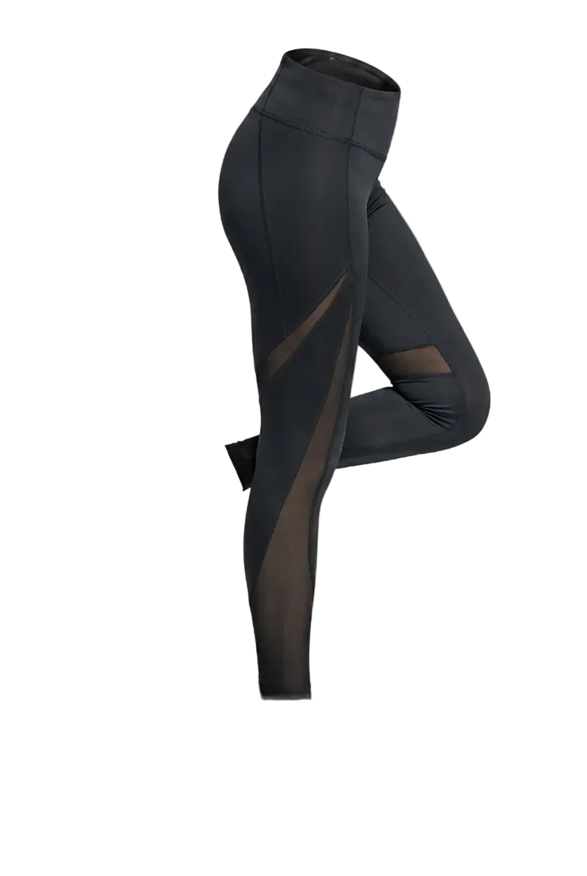 Recycled High-Impact Sports Bra + Silky Mesh Cooling Leggings