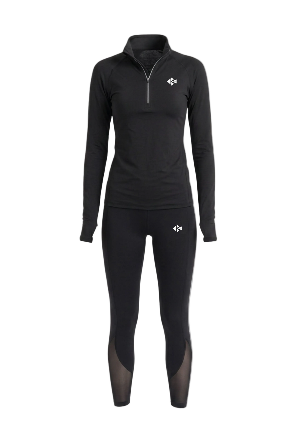 Performance Set Long-Sleeve ¼ -Zip Top + Silky Mesh Cooling Leggings