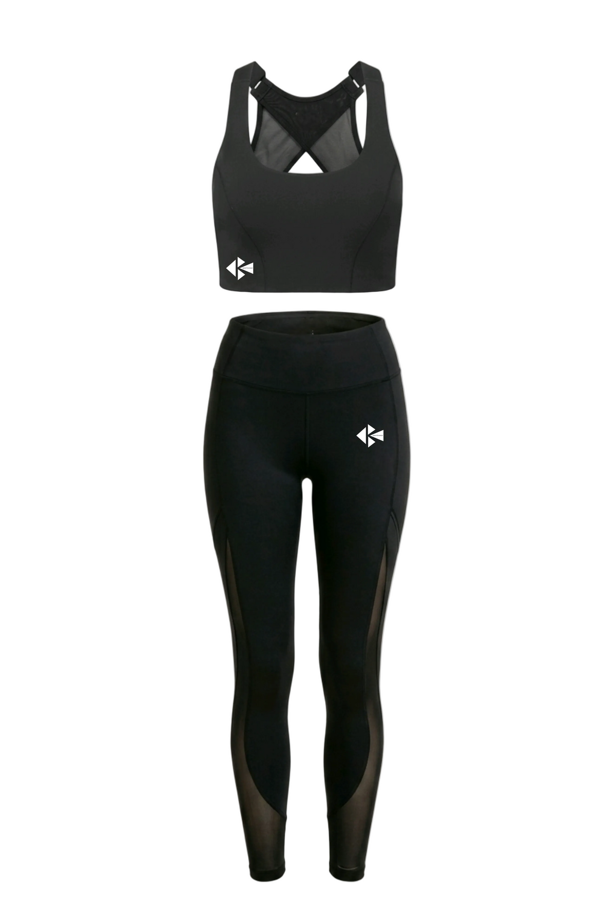 Recycled High-Impact Sports Bra + Silky Mesh Cooling Leggings